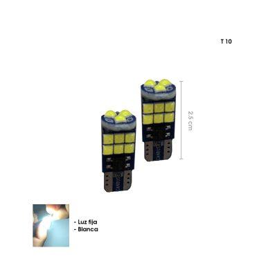 BOMBILLO 15 LED T10 BLANCO 2 PCS Q3030T10