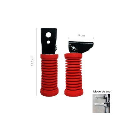 TACOS P/MOTO ROJO METAL/HULE  SY-MTJT0003