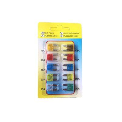 FUSIBLES P/CARRO MINI EN JUEGO 10 PCS ALUMINIO 8666-2