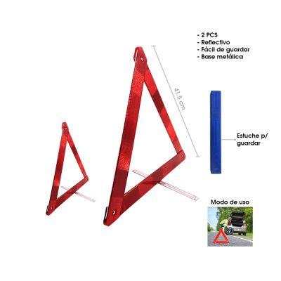 TRIANGULO REFLECTIVO C/ESTUCHE 2 PCS 8666-28 (KX775-10)