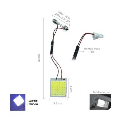 BOMBILLO DE TECHO 48 LED COB 3.5X3.5CM