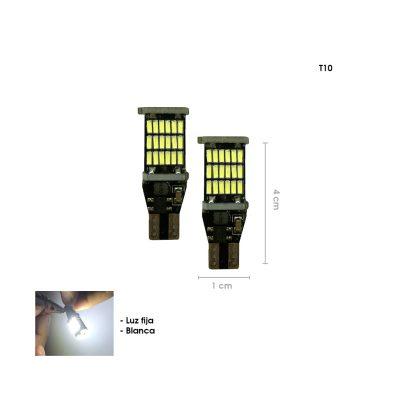 BOMBILLO 45 LED BLANCO T10 4014/T15