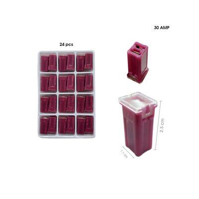 FUSIBLES MINI HEMBRA ROSADO 30 AMP 24 PCS SY-BXP0200