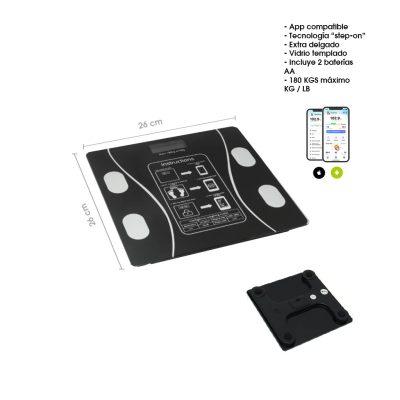 BALANZA INTELIGENTE BLUETOOTH DE BAÑO 180 KGS 2017A