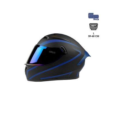 CASCO P/MOTO NEGRO RACING AZ GPR LARGE