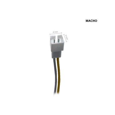 SOCKET ELECTRICO MINI 2 PIN MACHO 10CM 3205-5