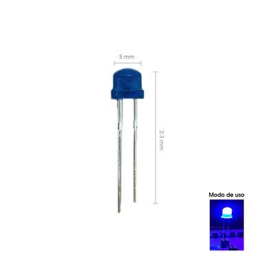 BOMBILLO LED AZUL SOMBRERITO 5MM 3205-14A