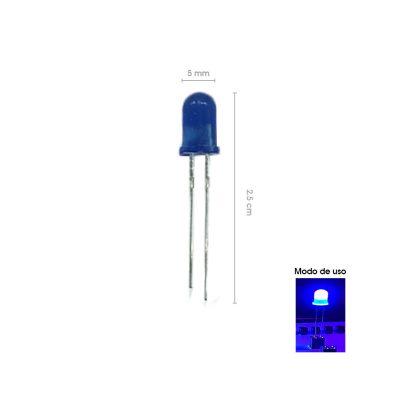 BOMBILLO LED CLEAR AZUL 5MM 3205-14B