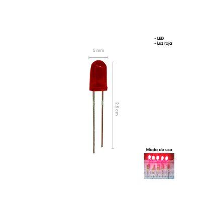 BOMBILLO LED ROJO 5MM 3205-14B