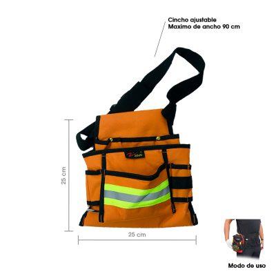 BOLSO P/HERRAMIENTAS ANARANJADA  AL CINCHO 3765-9