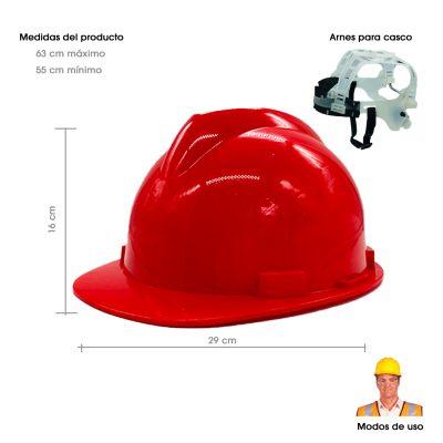 CASCO DE SEGURIDAD ROJO 3765-20