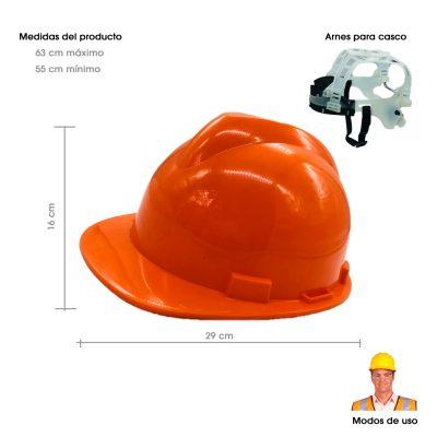 CASCO DE SEGURIDAD ANARANJADO 3765-20