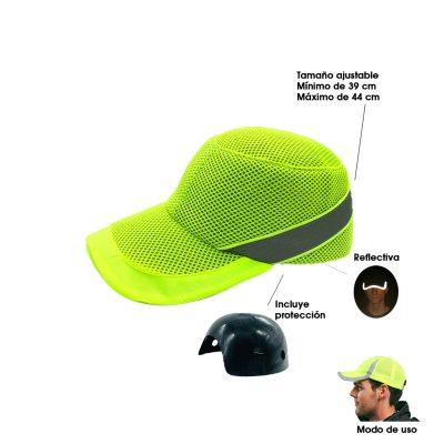 GORRA DE SEGURIDAD VERDE C/REFLECTIVO  4532-13