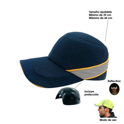 GORRA DE SEGURIDAD AZUL C/REFLECTIVO  4532-13