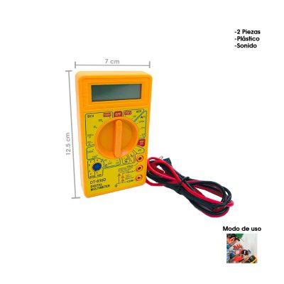 MULTITESTER DIGITAL  AMARILLO C/SONIDO 1000V DT-830D