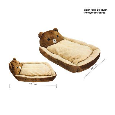 CAMA P/MASCOTA OSITO CAFE 71X5825CM KC-0112