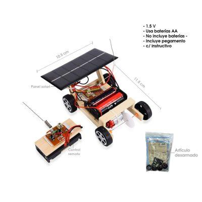 JUGUETE ARMABLE CARRO PANEL SOLAR C/CONTROL REMOTO F22-1