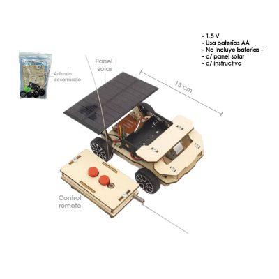 JUGUETE ARMABLE CARRO PANEL SOLAR C/CONTROL REMOTO F22-3