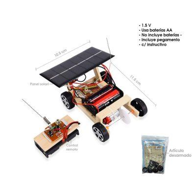 JUGUETE ARMABLE CARRO PANEL SOLAR C/CONTROL REMOTO F22-11