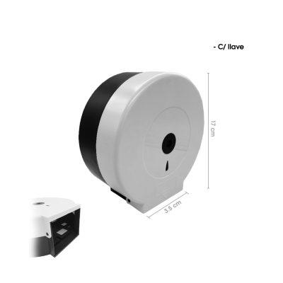 DISPENSADOR DE PAPEL P/BAÑO BLANCO 601AB