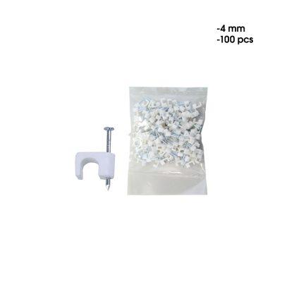 GRAPAS PLASTICAS BLANCAS 4MM REDONDA 100 PCS 3720-6