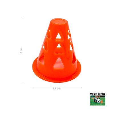 CONO ENTRENAMIENTO DEPORTE 8CM PERFORADO 25853-6