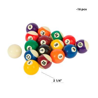 BOLAS P/BILLAR JUEGO 16 PCS  2 1/4 PULGADAS 25853-22