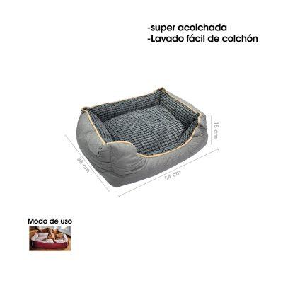 CAMA P/MASCOTA 50X41X15CM RECTANGULAR TALLA S XC019