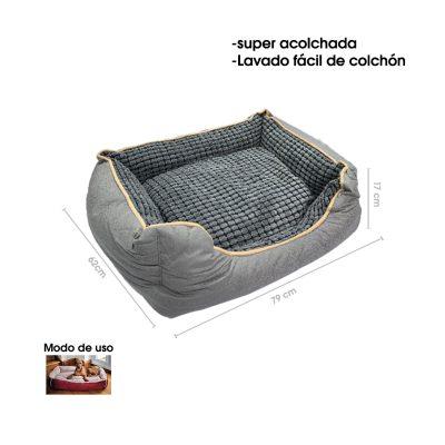 CAMA P/MASCOTA 73X61X17CM RECTANGULAR TALLA L XC019