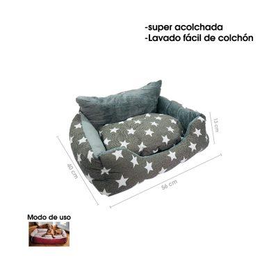 CAMA P/MASCOTA 52X42X22CM RECTANGULAR TALLA M XC020