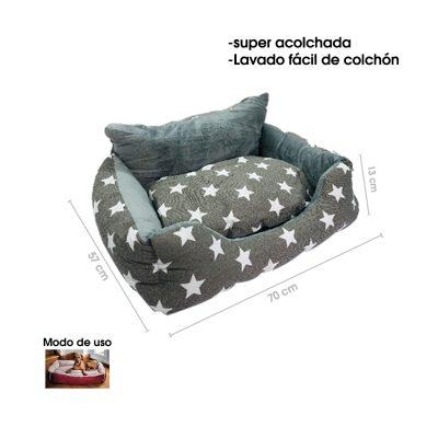 CAMA P/MASCOTA 63X53X25CM RECTANGULAR TALLA L XC020