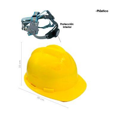 CASCO DE SEGURIDAD ABS AMARILLO ARNES DE TELA  228