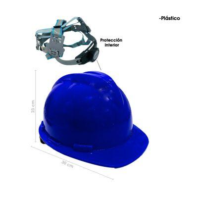 CASCO DE SEGURIDAD ABS AZUL ARNES DE TELA  228