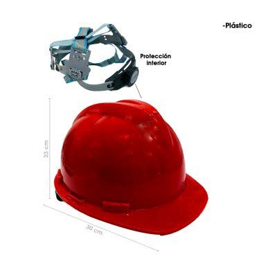 CASCO DE SEGURIDAD ABS ROJO ARNES DE TELA  228