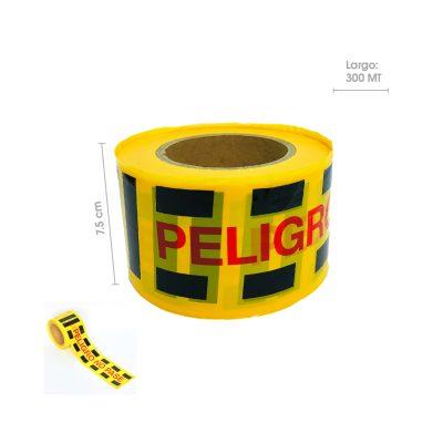 CINTA PELIGRO AMARILLA 300 MTS X 7.50CM 4623-14