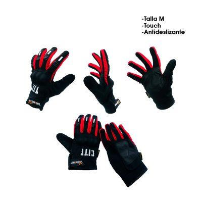 GUANTES P/MOTORISTA TOUCH TALLA M ROJO GST-42