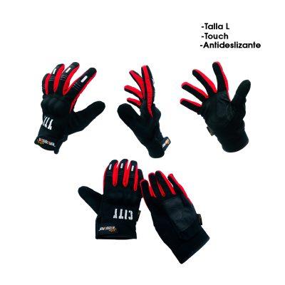 GUANTES P/MOTORISTA TOUCH TALLA L ROJO GST-42