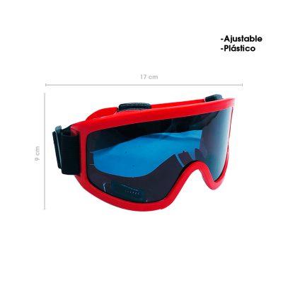 LENTES PROTECTORES P/MOTORISTA  AHUMADO ARO ROJO 5671-4