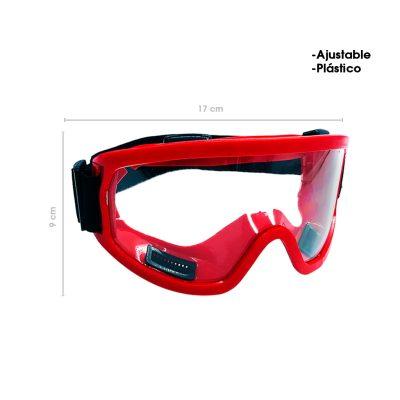 LENTES PROTECTORES P/MOTORISTA CLARO ARO ROJO 5671-4