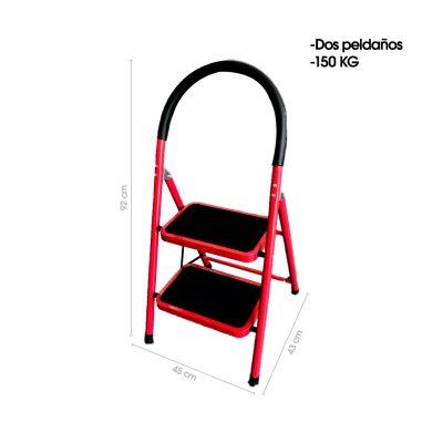 ESCALERA TUBULAR 2 PELDAÑOS 150KGS 25C-2