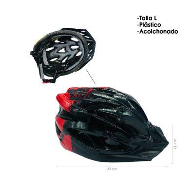 CASCO P/BICICLETA  ADULTO ROJO LARGE  410-4