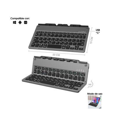 TECLADO FOLDER TYPE USB-C BLUETOOTH PARA TABLETA  A-1005