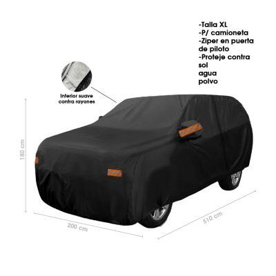 COBERTOR P/CARRO SUV YXL NEGRO FIBRA ALGODON  510X200X180CM CON ZIPER