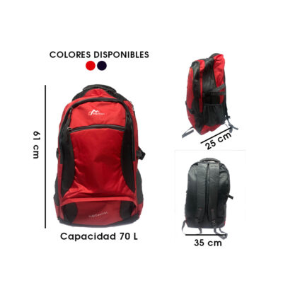 Mochila para campamento 70 litros Guatemala