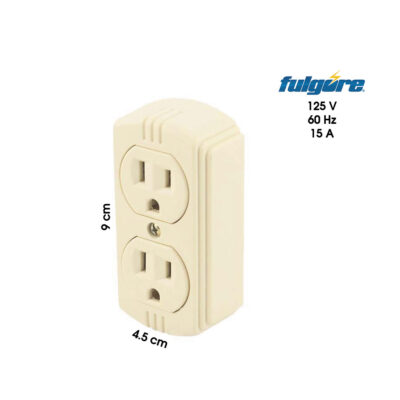 Tomacorriente doble de sobreponer Fulgore