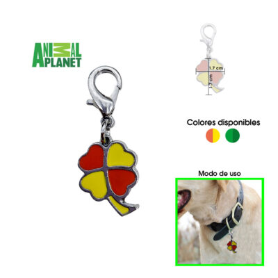 Dije para collar de gato y perro Trébol Animal Planet